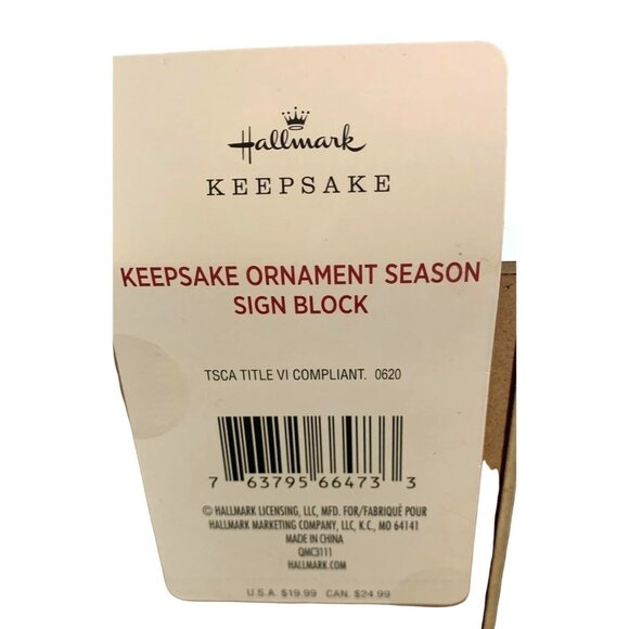 Hallmark Keepsake Ornament Season Sign Block 2020 - Picture 4 of 4